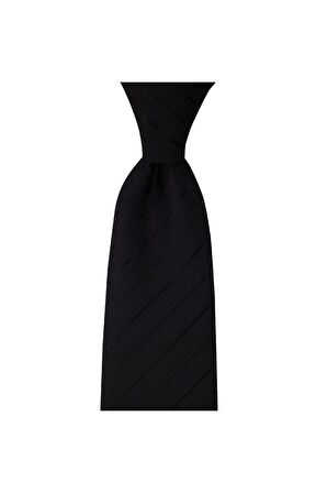 Siyah çizgili 8 cm genişliğinde kravat