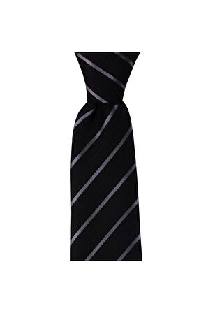 Siyah çizgili 8 cm genişliğinde kravat