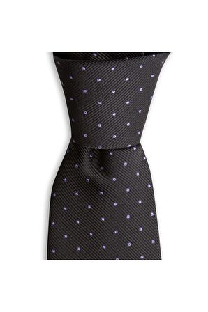 Siyah desenli 8 cm genişliğinde kravat