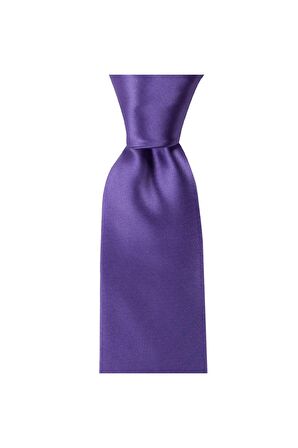 Lila renkli 8 cm genişliğinde saten kravat