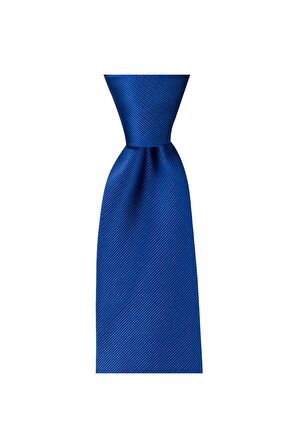 Koyu mavi çizgili 8 cm genişliğinde kravat