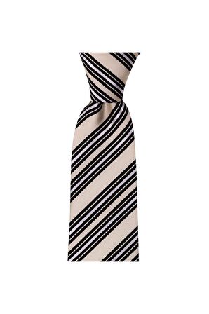 Sarı çizgili 8 cm genişliğinde kravat