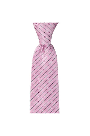 Pembe Çiçek Desenli 8 cm Genişliğinde Mendilli Kravat