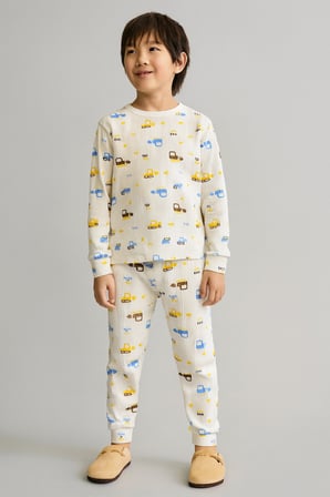 Erkek Çocuk Pijama Takımı Uzun Kollu Baskılı 4-9 Yaş
