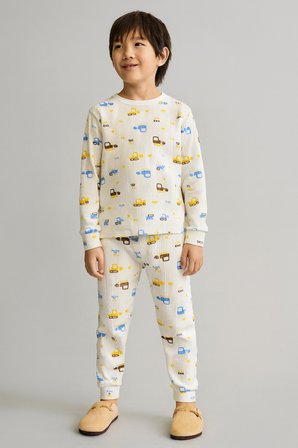 Erkek Çocuk Pijama Takımı Uzun Kollu Baskılı 4-9 Yaş