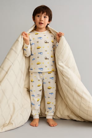 Erkek Çocuk Pijama Takımı Uzun Kollu Baskılı 4-9 Yaş