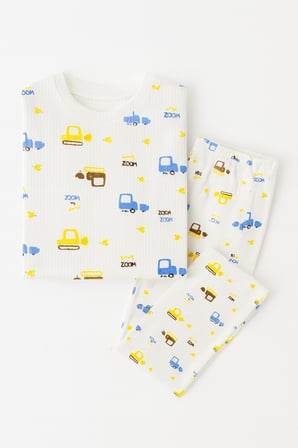 Erkek Çocuk Pijama Takımı Uzun Kollu Baskılı 4-9 Yaş