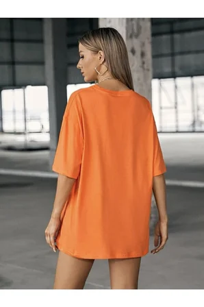 Atlanta Baskılı Oversize T-shirt Atlanta-Tişört