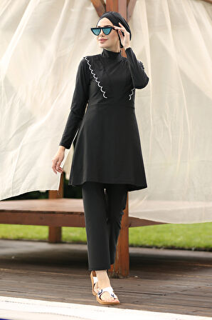 Tasarım Likralı Tam Kapalı Tesettür Mayo Melek Remsa Mayo R034 | S