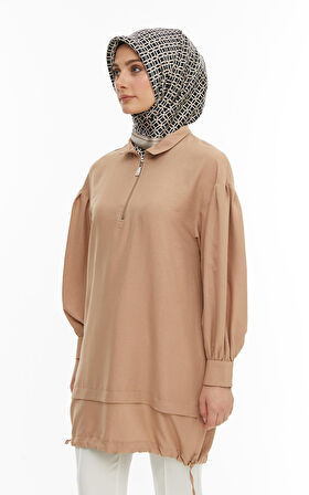 SETRMS CAMEL Kolları Pile Detaylı Spor Tunik 2424068