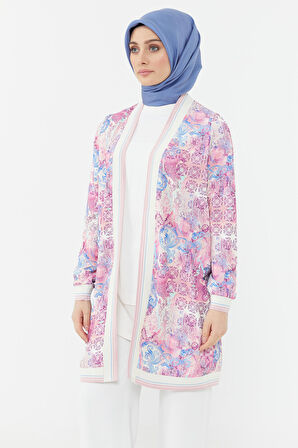 SETRMS PEMBE Ribanalı Desenli Kimono Kap 2423123