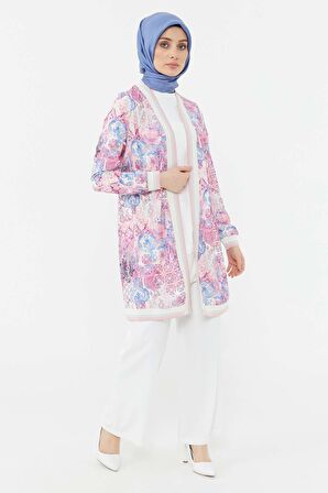 SETRMS PEMBE Ribanalı Desenli Kimono Kap 2423123