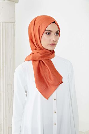 SETRMS ORANJ S Desen Modal İpek Şal 242906218