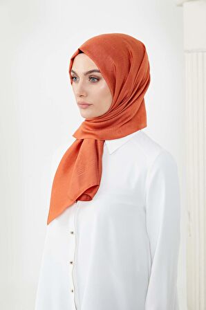 SETRMS ORANJ S Desen Modal İpek Şal 242906218