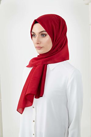 SETRMS KIRMIZI Modal İpek Düz Şal 242907218