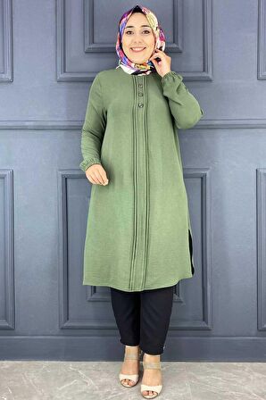 ME KADIN PİLELİ SÜS DÜĞMELİ TESETTÜR TUNİK