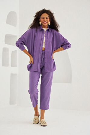 Beli Lastikli Rahat Kalıp Kumaş Pantolon