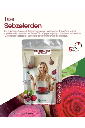 Belu Gurme Serisi Çorba Seti 4 Paket x 60 Gram Pestisit ve Aflatoksin Analizli