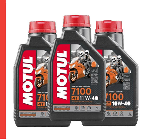 Motul Motosiklet Motor Yağı 7100 10W40 4T 1 L - Performanslı ve Yüksek Kaliteli Yağ 3 Adet