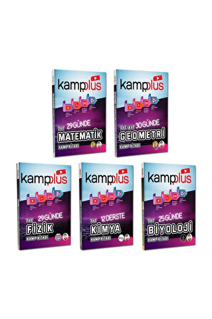 Kampplus Tyt Sayısal Kamp Set 5 Kitap - Matematik Geometri Fizik Kimya Biyoloji