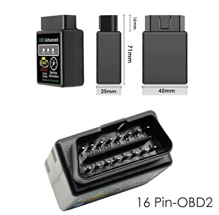 HH OBD2 Advanced ELM 327 Arıza Tespit Cihazı Arıza Okuma