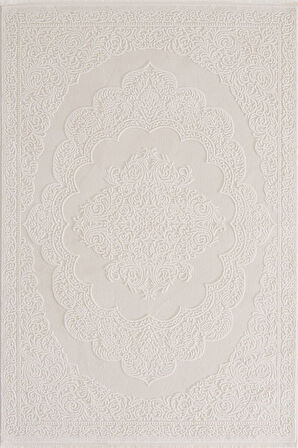 Enti Halı Akik Koleksiyonu Akrilik Dokuma 8601 Beyaz