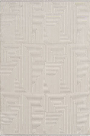 Enti Halı Lune Koleksiyonu Saçaklı Halı 8703 Beyaz