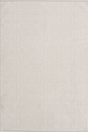 Enti Halı Lune Koleksiyonu Saçaklı Halı 8704 Beyaz