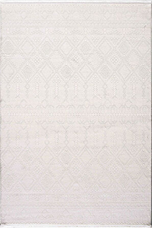 Enti Halı Lavin Koleksiyonu Akrilik Saçaklı Halı 4810 Krem