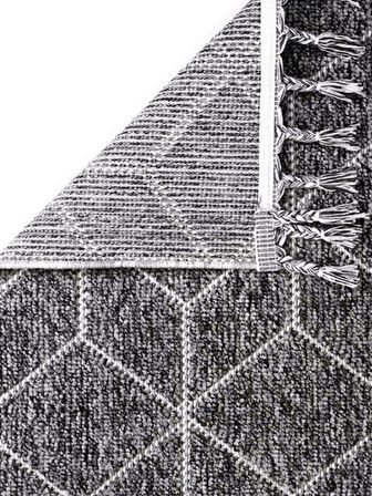 Dekorenti Halı Bukle Koleksiyonu Dekoratif Saçaklı Halı 1408 Gri