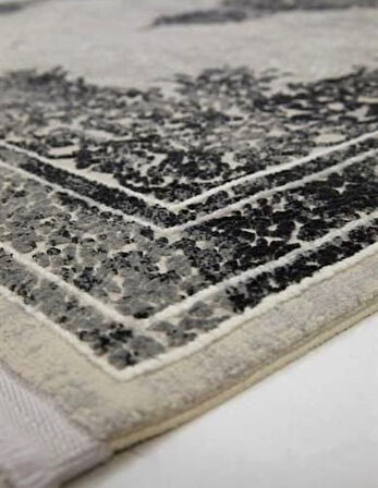 Dekorenti Halı Mira Koleksiyonu Dekoratif Saçaklı Halı 1618 Gri