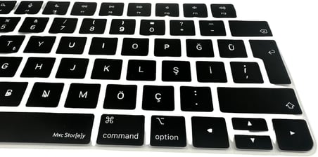 Magic Keyboard 3 ile Uyumlu Klavye Koruyucu A2449 A2450 A3118 A3203, Touch ID uyumlu, Silikon 0.3 mm Ultra İnce, Yıkanabilir, Toz-Sıvı Koruma, Sessiz Yazım Siyah