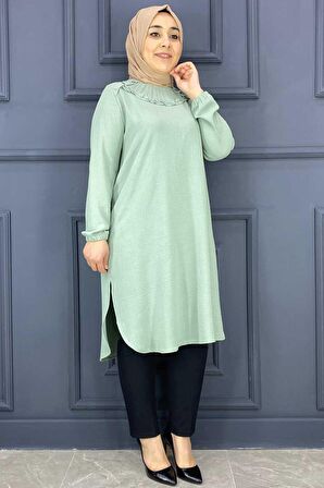 ME KADIN YAKASI FIRFIRLI TESETTÜR TUNİK