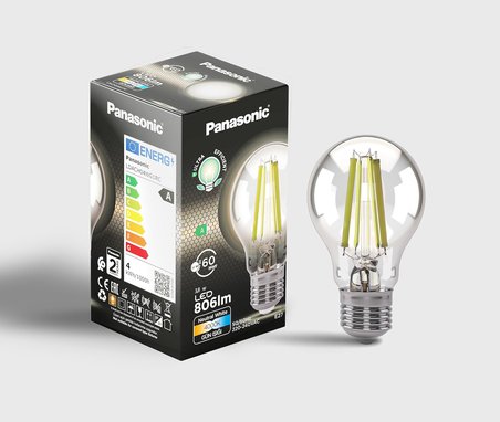 Filament Ampul E27 A Sınıfı Enerji 3.8W 806LM 4000K Clear