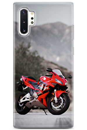 Samsung Galaxy Note 10 Plus uyumlu Otomoto 40 HD UV Baskı Kırmızı Honda CBR600