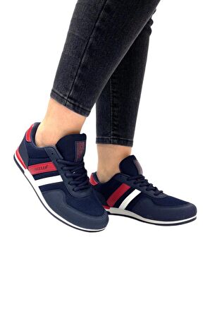 Lacivert-Kırmızı Erkek Spor Ayakkabı