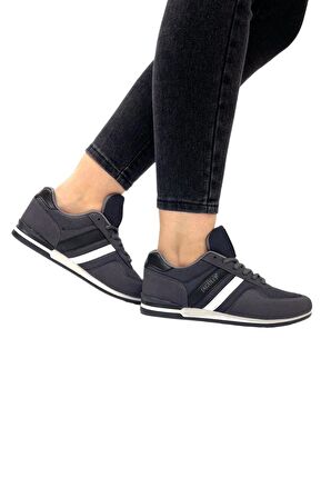 Unisex Günlük Spor Ayakkabı Casual Rahat Taban Füme-Siyah