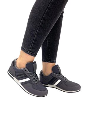 Unisex Günlük Spor Ayakkabı Casual Rahat Taban Füme-Siyah