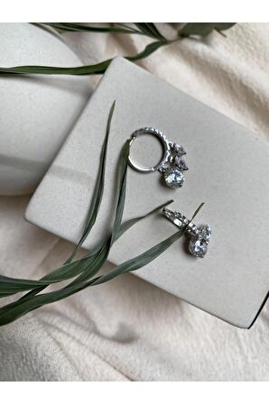 Vip Silver Renk Sallantılı Küpe
