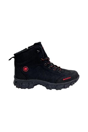 Soğuk Geçirmez Unisex Uzun Outdoor Trekking Bot Ayakkabı SİYAH