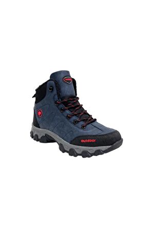 Soğuk Geçirmez Unisex Uzun Outdoor Trekking Bot Ayakkabı LACİVERT