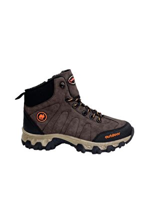 Soğuk Geçirmez Unisex Uzun Outdoor Trekking Bot Ayakkabı KAHVERENGİ