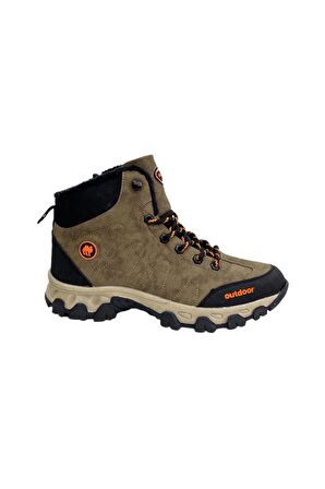 Soğuk Geçirmez Unisex Uzun Outdoor Trekking Bot Ayakkabı VİZON