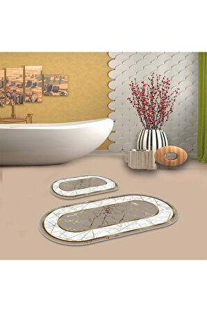 Vizon  Kaymaz Taban  Oval Banyo Paspas Takım  416-06