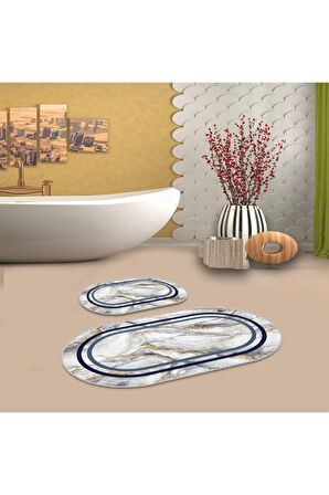 Multi  Kaymaz Taban  Oval Banyo Paspas Takım  BB-110