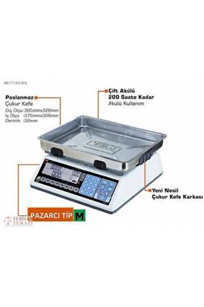 Ege-m 60 Kg Fiyat Hesaplamalı Terazi