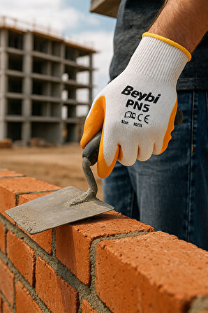 Beybi Pn5 Sarı Nitril İş Eldiveni Tam Kaplama – 12’Li Paket