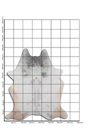 Hakiki Deri Dana Postu Gri ve Tonları 200 X 230 cm