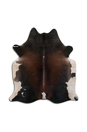 Hakiki Deri Dana Postu Kahve Beyaz 200 x 210 cm