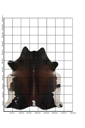 Hakiki Deri Dana Postu Kahve Beyaz 200 x 210 cm